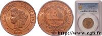 FRANCE 5 centimes Cérès III REPUBLIC Paris 1871 (25mm, 5,00g, 6h) -