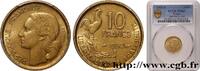 FRANCE 10 francs Guiraud IV REPUBLIC Beaumont-Le-Roger 1952 (20mm, 3g, 6h) -