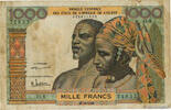 1000 Francs 1959 WEST AFRIKANISCHE STAATEN WEST AFRIKANISCHE STAATEN 1000 Francs 1959 fSS fSS