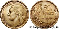 FRANCE 20 francs G. Guiraud, 3 faucilles IV REPUBLIC Beaumont-Le-Roger 1950 (23,5mm, 4,12g, 6h) -