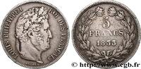 FRANCE 5 francs IIe type Domard LOUIS-PHILIPPE I Rouen 1833 (37mm, 24,66g, 6h) -