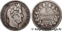 FRANCE 5 francs IIe type Domard LOUIS-PHILIPPE I Perpignan 1833 (37mm, 25,06g, 6h) -