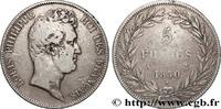 FRANCE 5 francs type Tiolier sans le I, tranche en creux LOUIS-PHILIPPE I Paris 1830 (37mm, 24,52g, 6h) -