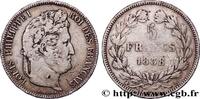 FRANCE 5 francs, IIe type Domard LOUIS-PHILIPPE I Bordeaux 1838 (37mm, 24,55g, 6h) -