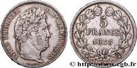 FRANCE 5 francs IIe type Domard LOUIS-PHILIPPE I Marseille 1838 (37mm, 24,65g, 6h) -