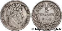 FRANCE 5 francs IIe type Domard LOUIS-PHILIPPE I Lyon 1840 (37,40mm, 24,68g, 6h) -