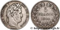 FRANCE 5 francs IIIe type Domard LOUIS-PHILIPPE I Paris 1844 (37,22mm, 24,77g, 6h) -