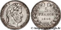 FRANCE 5 francs IIIe type Domard LOUIS-PHILIPPE I Rouen 1844 (37mm, 24,79g, 6h) -