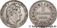 FRANCE 5 francs IIIe type Domard LOUIS-PHILIPPE I Strasbourg 1844 (37mm, 24,95g, 6h) -