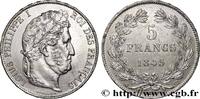 FRANCE 5 francs IIIe type Domard LOUIS-PHILIPPE I Strasbourg 1845 (37mm, 24,97g, 6h) -
