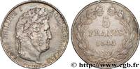 FRANCE 5 francs IIIe type Domard LOUIS-PHILIPPE I Strasbourg 1845 (37mm, 24,80g, 6h) -