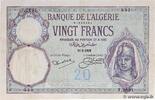 ALGERIA 20 Francs ALGERIA 20 Francs 1928 VF+ -