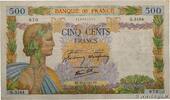 FRANCE 500 Francs LA PAIX FRANCE 500 Francs LA PAIX 1942 VF- -