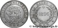 FRANCE Essai au module de 20 francs, tranche lisse III REPUBLIC 1896 (35mm, 16,07g, 12h) -