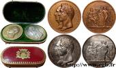 FRANCE Coffret de 2 médailles, Achèvement du Palais de la MONUMENTS 75 - Paris 1825 (67,5mm, g, 12h) -