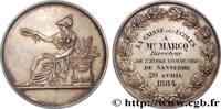 FRANCE Médaille, Caisse des écoles ENSEIGNEMENT 92 - Nanterre 1884 (50,5mm, 65,75g, 12h) -