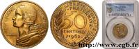 FRANCE Essai-piéfort de 50 centimes Marianne PIEFORTS Paris 1962 (24,99mm, 14,00g, 12h) -
