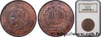 FRANCE 10 centimes Cérès III REPUBLIC Paris 1872 (30mm, 10g, 6h) -