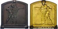 FRANCE Plaquette, Education d’Hercule par Dropsy ANTIQUITÉ (1924) (83mm, 46g, 12h) -