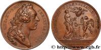 FRANCE Médaille, Le second mariage du Dauphin Louis AMOUR ET MARIAGE 1747 (37mm, 31,49g, 12h) -