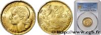 FRANCE 20 francs Georges Guiraud, 3 faucilles IV REPUBLIC Beaumont-Le-Roger 1950 (23,5mm, 4g, 6h) -