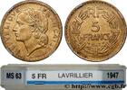 FRANCE 5 francs Lavrillier, bronze-aluminium PROVISIONAL GOVERNEMENT OF THE FRENCH REPUBLIC 1947 (31mm, 12,07g, 6h) -