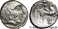 FRANCE Drachme au cavalier et à la main, joue tatouée - P PICTONES / BITURIGES - MID-WESTERN, Unspecified c. 80-60 AC. (16mm, 3,57g, 5h) -