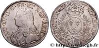 FRANCE Écu aux branches d'olivier, buste habillé LOUIS XV THE BELOVED Bayonne 1734 (41mm, 28,99g, 6h) -