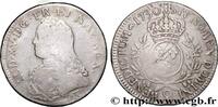 FRANCE Écu aux branches d'olivier, buste habillé LOUIS XV THE BELOVED Perpignan 1730 (41,5mm, 28,74g, 6h) -