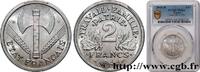 FRANCE 2 francs Francisque FRENCH STATE Beaumont-Le-Roger 1944 (27,02mm, 2,2g, 6h) -