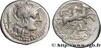 THE REPUBLIC (280 BC to 27 BC) Denier DOMITIA Rome 128 AC. (19mm, 3,77g, 5h) -