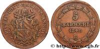 VATICAN AND PAPAL STATES 5 Baiocchi au nom de Pie IX an IV VATICAN AND PAPAL STATES Rome 1849 (39,mm, 38,82g, 6h) -