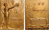 FRANCE Plaquette, La vie bordelaise, Concours d’étalages TROISIÈME RÉPUBLIQUE 33 - Bordeaux 1904 (59,5mm, 76,11g, 12h) -