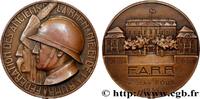 FRANCE Médaille, Fédération des Anciens de la Rhénanie et TROISIÈME RÉPUBLIQUE 1934 (58,5mm, 90,92g, 12h) -