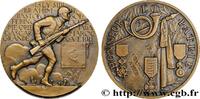 FRANCE Médaille, Chasseurs à pied TROISIÈME RÉPUBLIQUE 1937 (58,5mm, 96,94g, 12h) -