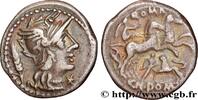 THE REPUBLIC (280 BC to 27 BC) Denier DOMITIA Rome 128 AC. (19mm, 3,82g, 5h) -