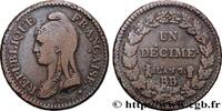 FRANCE Un décime Dupré, grand module DIRECTOIRE Strasbourg 1799 (30mm, 21,89g, 6h) -