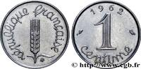 FRANCE 1 centime Épi, avec rebord V REPUBLIC Paris 1962 (15mm, 1,64g, 6h) -