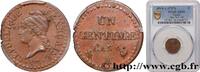 FRANCE Un centime Dupré, 6 normal DIRECTOIRE Paris 1798 (18mm, g, 7h) -
