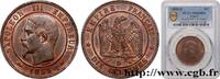 FRANCE Dix centimes Napoléon III, tête nue SECOND EMPIRE Lyon 1855 (30mm, 10g, 6h) -