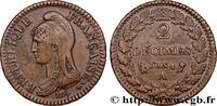 FRANCE 2 décimes Dupré DIRECTOIRE Paris 1796 (31mm, 17,82g, 6h) -