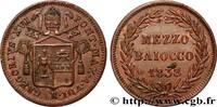 VATICAN AND PAPAL STATES 1/2 Baiocco Grégoire XVI an VIII VATICAN AND PAPAL STATES Rome 1838 (23,50mm, 4,88g, 6h) -