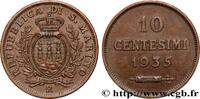 SAN MARINO 10 Centesimi écu aux trois tours SAN MARINO Rome 1935 (22,5mm, 5,55g, 6h) -
