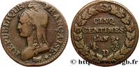 FRANCE Cinq centimes Dupré, grand module CONSULATE Lyon 1801 (28mm, 10,40g, 6h) -