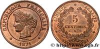 FRANCE 5 centimes Cérès III REPUBLIC Bordeaux 1871 (25mm, 5,24g, 6h) -