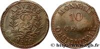 FRANCE 10 cent. Anvers au double L, frappe de l’arsenal d LOUIS XVIII Anvers 1814 (34mm, 25,81g, 12h) -