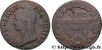 FRANCE Cinq centimes Dupré, grand module DIRECTOIRE Strasbourg/Paris 1799 (27,88mm, 8,97g, 6h) -