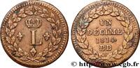 FRANCE Un décime à l’L couronnée LOUIS XVIII Strasbourg 1814 (32mm, 23,92g, 6h) -