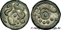 FRANCE Potin au sanglier, au torque et aux globules GALLIA BELGICA - SUESSIONES (Area of Soissons) c. 60-30 AC. (17,5mm, 3,52g, 8h) -