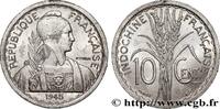 FRENCH INDOCHINA 10 Centièmes FRENCH INDOCHINA Beaumont-le-Roger 1945 (23mm, 1,34g, 6h) -